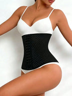 Adjustable Shaping Corset Belt | Breathable Waist Cincher with Triple-Hook Closure