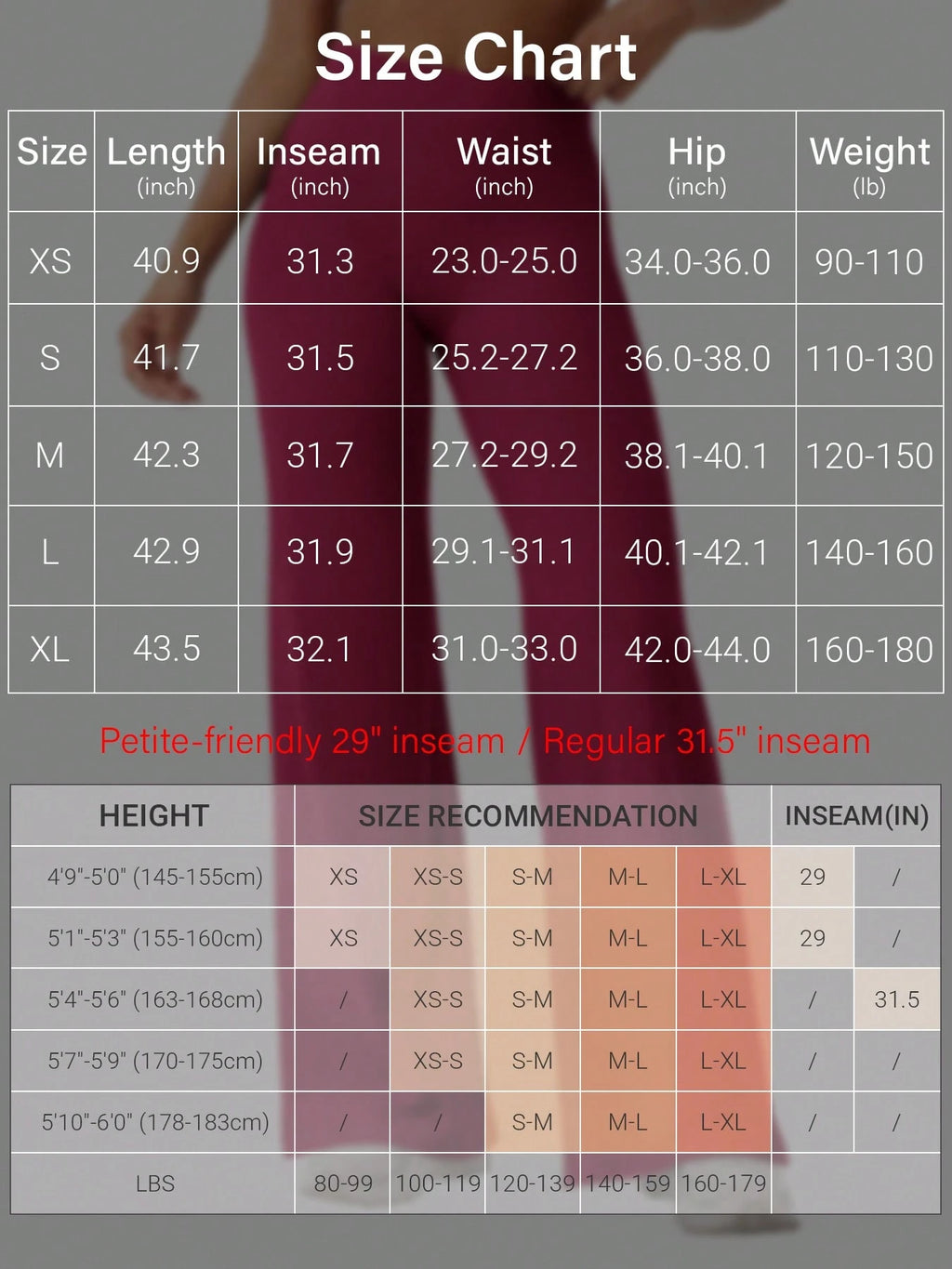 Direct & Essential Women's High Waist Straight Workout Leggings (31.5")